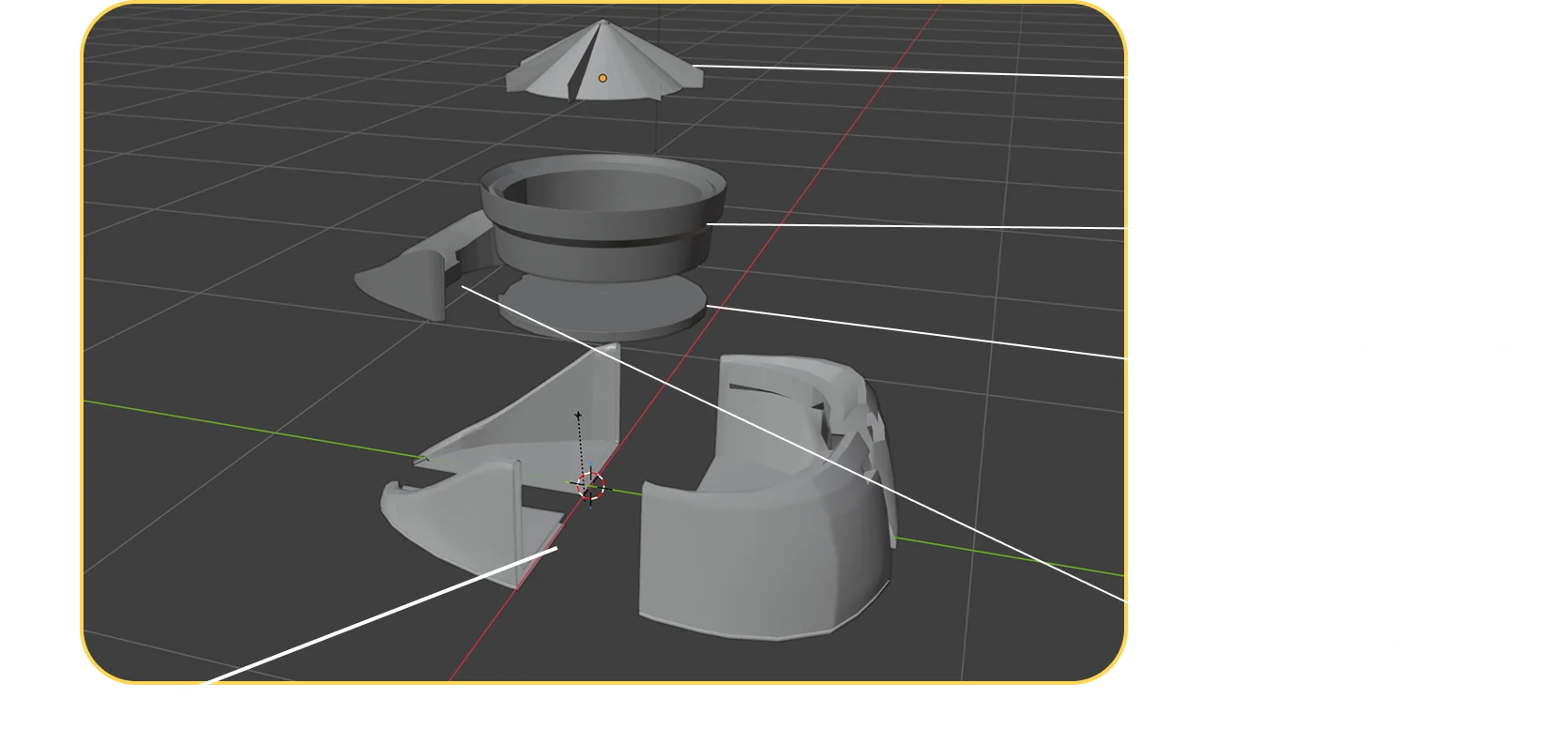 3D exploded view of CuePo device